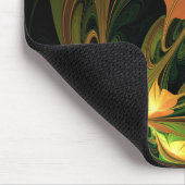 Fantasie Plant Abstract Groen Roest Bruin Fractal Muismat (Hoek)