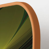 Fantasie Plant Abstract Groen Roest Bruin Fractal Pickleball Paddle (Links Detail)