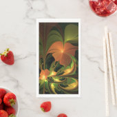 Fantasie Plant Abstract Groen Roest Bruin Fractal Servet (Insitu)