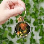 Fantasie Plant Abstract Groen Roest Bruin Fractal Sleutelhanger (Hand)