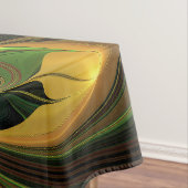 Fantasie Plant Abstract Groen Roest Bruin Fractal Tafelkleed (Voorbeeld)