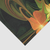 Fantasie Plant Abstract Groen Roest Bruin Fractal Tissuepapier (Detail)