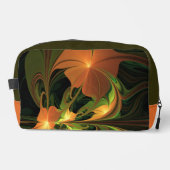 Fantasie Plant Abstract Groen Roest Bruin Fractal Toilettasje (Voorkant)