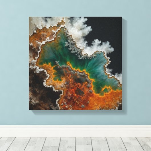 Fantasie Pluim Agaat Canvas Print (Insitu (Houten vloer))