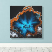 Fantasie Pluim Agaat Canvas Print (Insitu (Houten vloer))