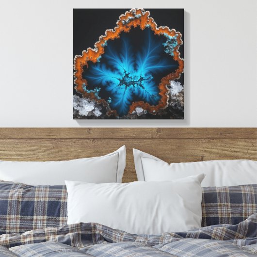 Fantasie Pluim Agaat Canvas Print (Insitu (Slaapkamer))
