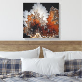 Fantasie Pluim Agaat Canvas Print (Insitu (Slaapkamer))