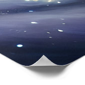 Fantasie pluizig witte kat poster (Hoek)