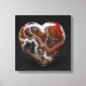 Fantasie Plume Agaat Hart Canvas Print (Voorkant)