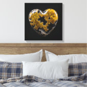 Fantasie Plume Agaat Hart Canvas Print (Insitu (Slaapkamer))