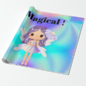 Fantasie prinses fee verjaardag  cadeaupapier (Uitgerold)