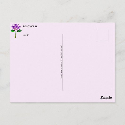 Fantasie Prinses, Postcrossing Briefkaart (Achterkant)