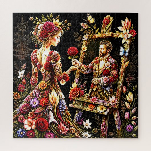 Fantasie Roos Legpuzzel (Verticaal)
