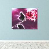 Fantasie Roze Roos Bloemen Gewikkeld Canvas (Insitu (Houten vloer))