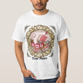 Fantasie Roze Viooltje Kapster T-Shirt