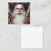 Fantasie Santa Portret Vierkante Visitekaartje (Voorkant / Achterkant)