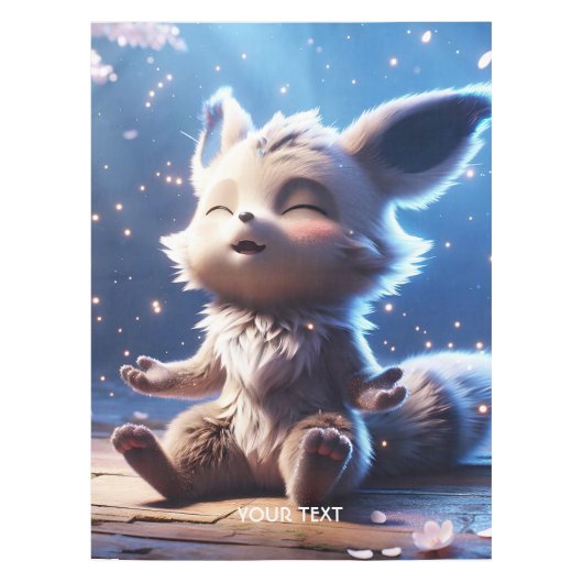 Fantasie Schattig Flurry Creature Slapen Tafelkleed (Voorkant)