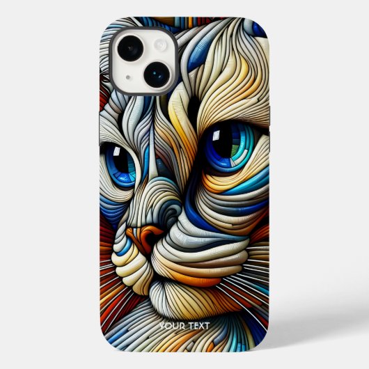Fantasie Schattige Art Deco Cat Case-Mate iPhone Case (Achterkant)