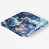 Fantasie Schattige Baby Snow Leopard Papieren Bordje (Gebogen)