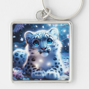 Fantasie Schattige Baby Snow Leopard Sleutelhanger