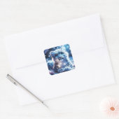 Fantasie Schattige Baby Snow Leopard Vierkante Sticker (Envelop)