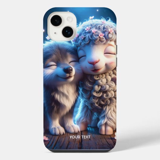Fantasie Schattige Baby's Schaap Wolf iPhone Hoesje (Achterkant)