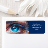 Fantasie Schattige Blue Eye Diamonds Etiket (Insitu)