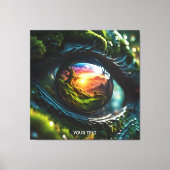 Fantasie Schattige Dragon Landscape Eye Canvas Afdruk (Voorkant)