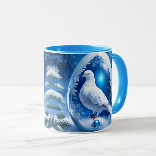 Fantasie Schattige Ei Parel Duif Mok (Voorkant rechts)