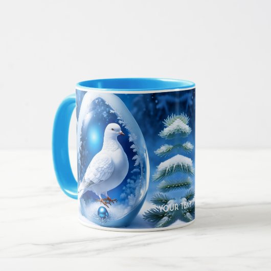 Fantasie Schattige Ei Parel Duif Mok (Voorkant links)