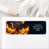 Fantasie Schattige Flamenco Meisje Dansen Etiket (Insitu)