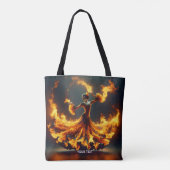 Fantasie Schattige Flamenco Meisje Dansen Tote Bag (Achterkant)