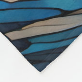 Fantasie Schattige Glas in lood Surfer Fleece Deken (Hoek)