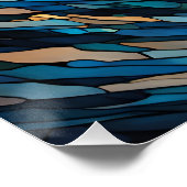 Fantasie Schattige Glas in lood Surfer Perfect Poster (Hoek)