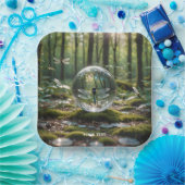 Fantasie Schattige glazen bol Dragonfly Papieren Bordje (Feest)