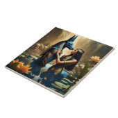 Fantasie Schattige levendig Egyptisch God Vrouw Tegeltje (Zijkant)