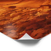 Fantasie Schattige levendig meisje Herfst bos Perfect Poster (Hoek)