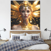 Fantasie Schattige levendig mooi sprookjesportret Canvas Afdruk (Insitu (Slaapkamer))