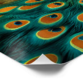 Fantasie Schattige levendig romantisch pauwenportr Perfect Poster (Hoek)