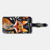 Fantasie Schattige levendige Abstracte kubist Fox Bagagelabel (Achterkant horizontaal)