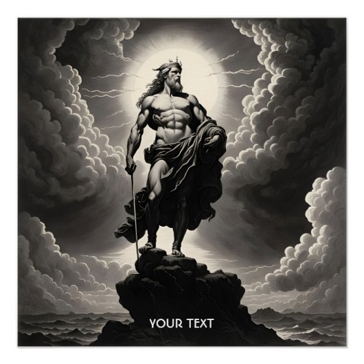 Fantasie Schattige levendige griekse godenwolken Perfect Poster (Voorkant)