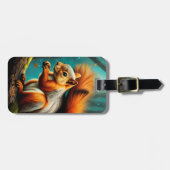 Fantasie Schattige levendige majestueuze rode eekh Bagagelabel (Voorkant horizontaal)