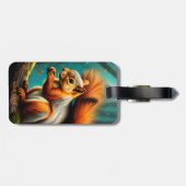 Fantasie Schattige levendige majestueuze rode eekh Bagagelabel (Achterkant horizontaal)