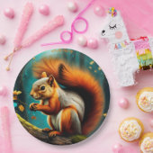 Fantasie Schattige levendige majestueuze rode eekh Papieren Bordje (Feest)