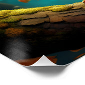 Fantasie Schattige levendige majestueuze rode eekh Perfect Poster (Hoek)