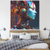 Fantasie Schattige levendige menselijke machine me Canvas Afdruk (Insitu (Slaapkamer))