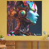 Fantasie Schattige levendige menselijke machine me Canvas Afdruk (Insitu (Woonkamer))