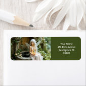 Fantasie Schattige Meisje Paddenstoelen Lantaarn Etiket (Insitu)