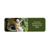 Fantasie Schattige Meisje Paddenstoelen Lantaarn Etiket (Voorkant)