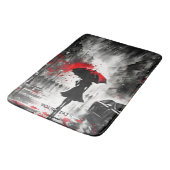 Fantasie Schattige Meisje Regen Paraplu Badmat (Gekanteld)